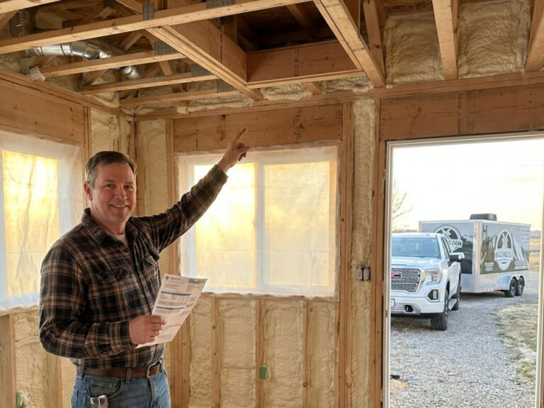 machine gun spray foam house insulation 768x576
