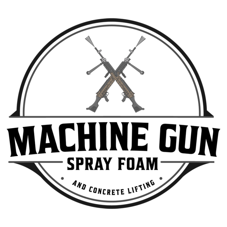 machine gun spray foam logo 768x768