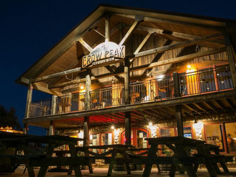 crow peak brewing at night 768x576