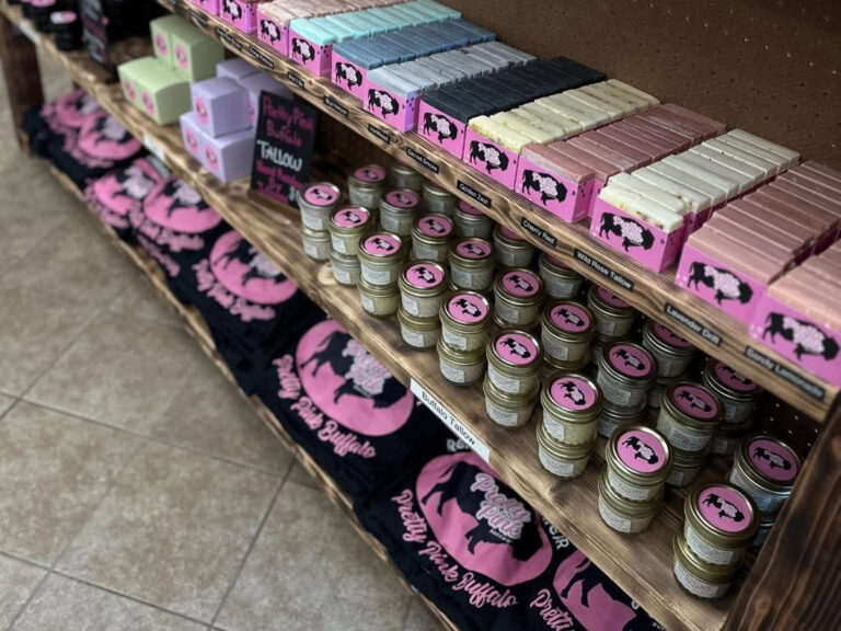 pretty pink buffalo products on shelf 768x576