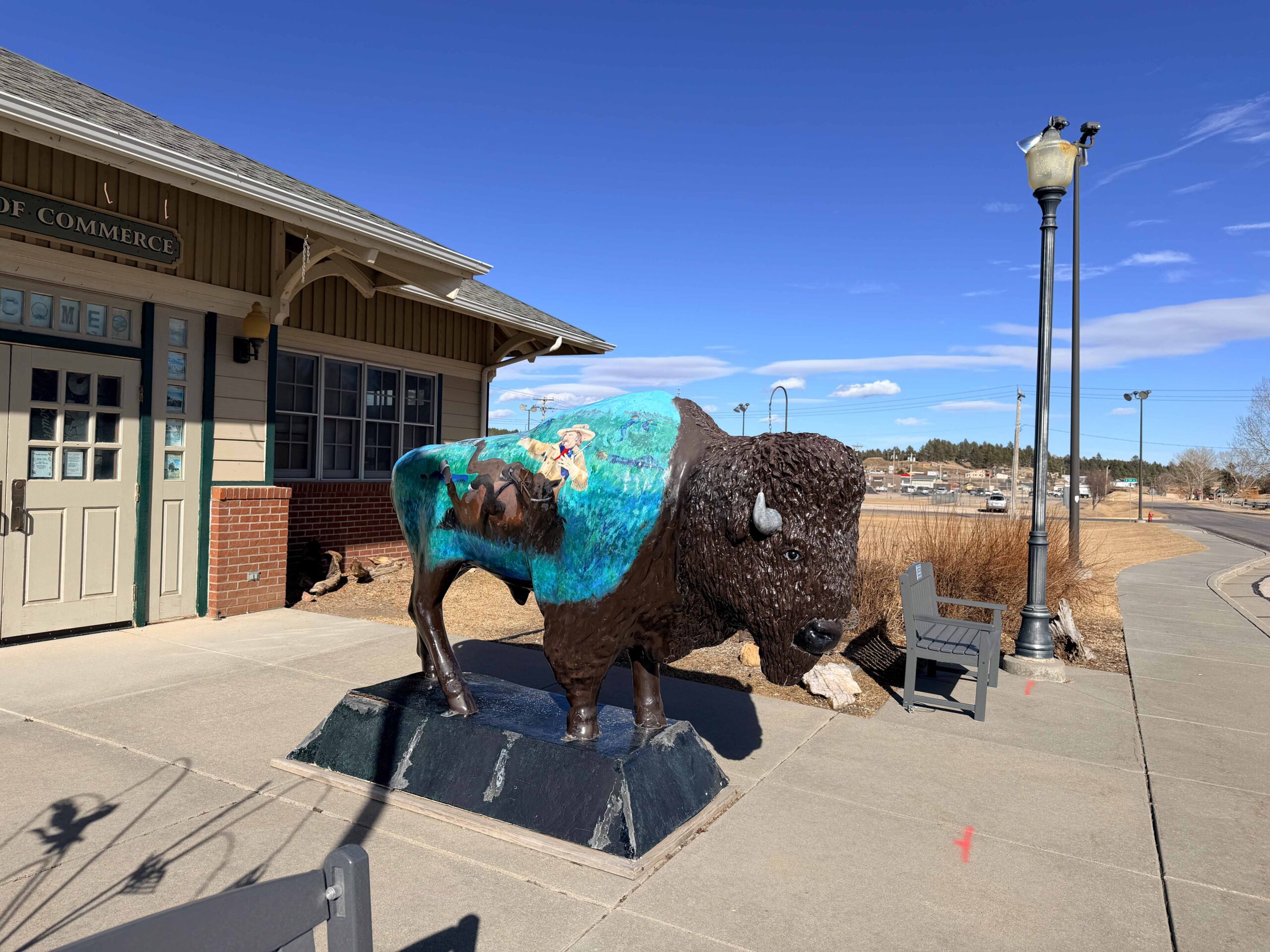 Bison Statue in Custer, SD